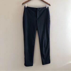 Zara Business Casual Soft Comfy Ankle Cropped Crop Dress Pants Trousers Blue